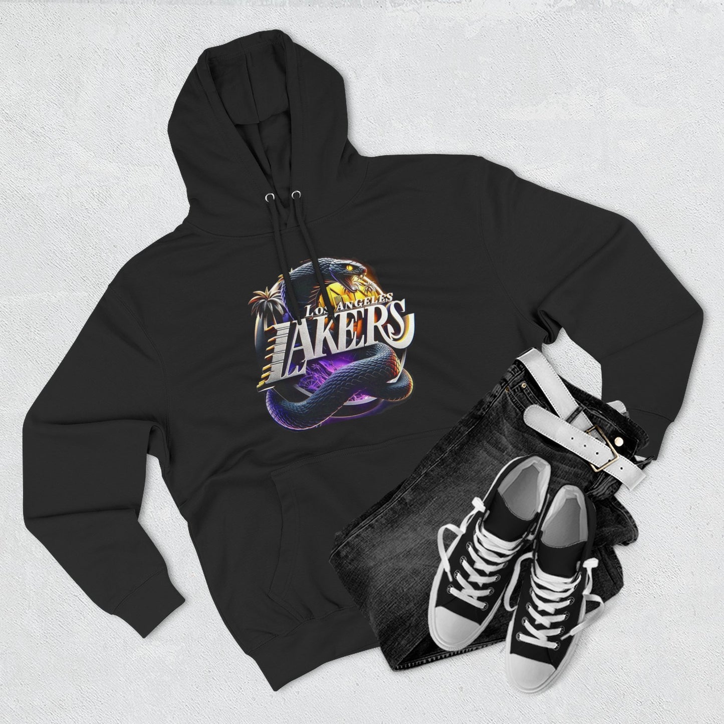 Hoodie — Retro Los Angeles Lakers Palm Logo Pullover