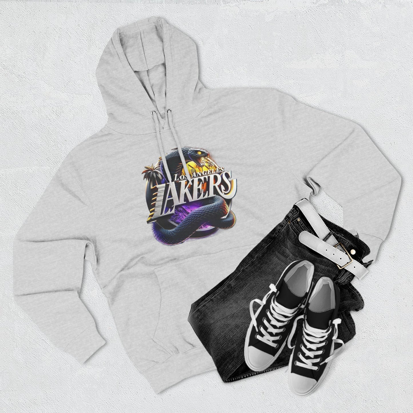 Hoodie — Retro Los Angeles Lakers Palm Logo Pullover