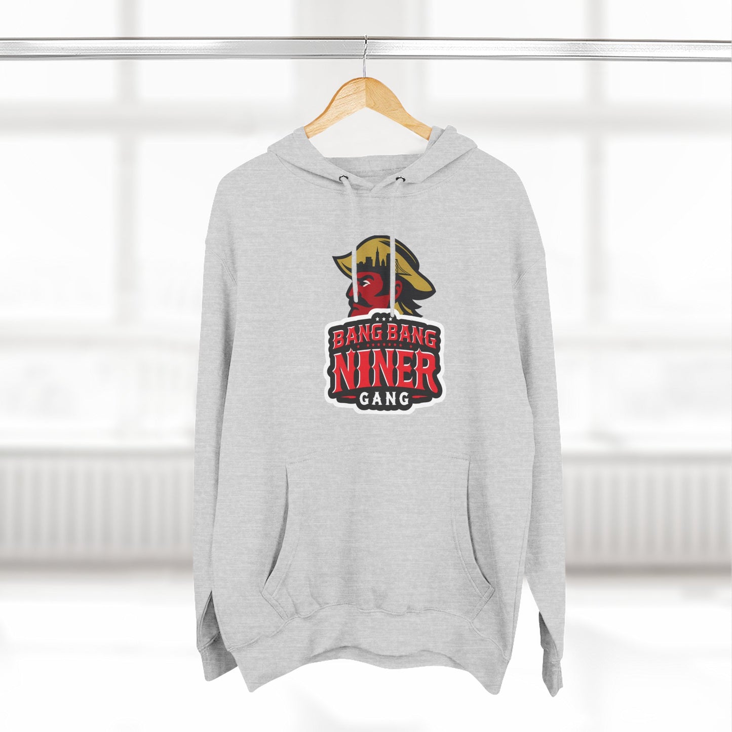 Niner Gang Logo Hoodie — 'Bang Bang Niner' Fleece Pullover
