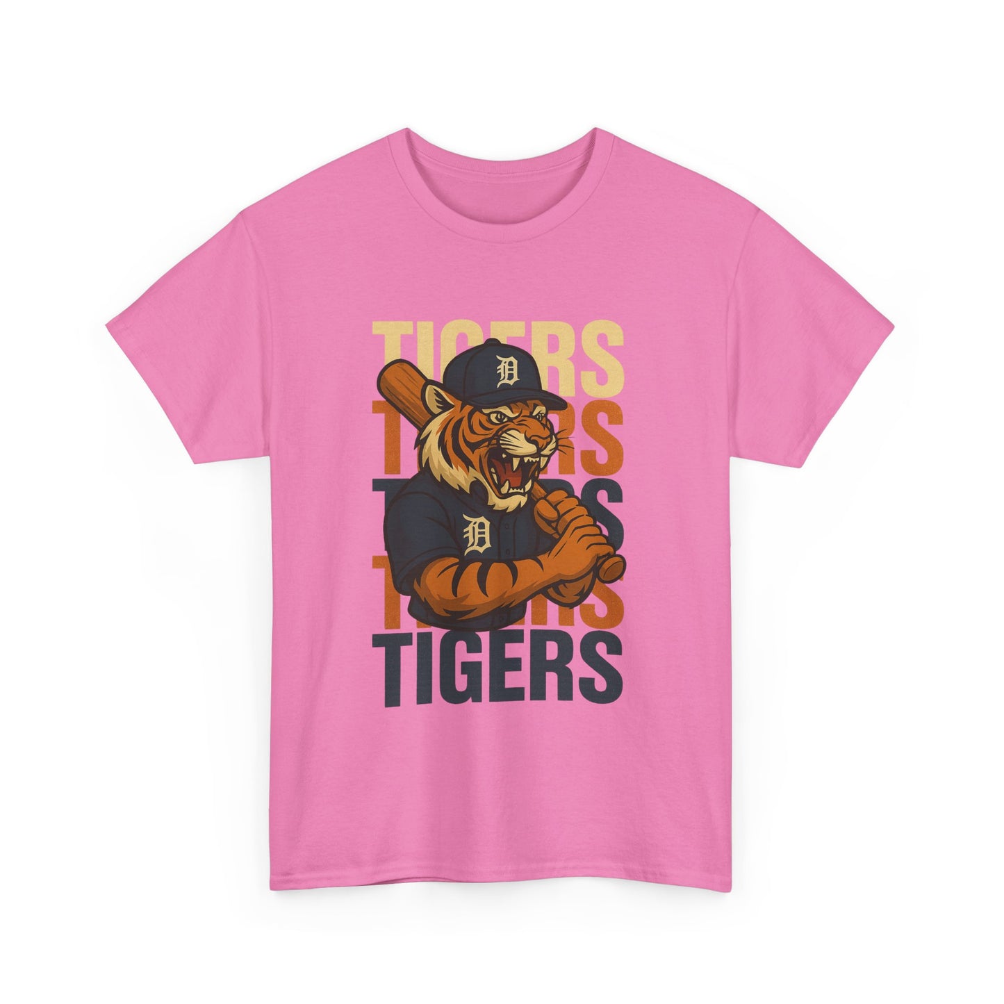 Vintage Tiger Graphic Unisex Heavy Cotton Tee - Perfect for Sports Fans