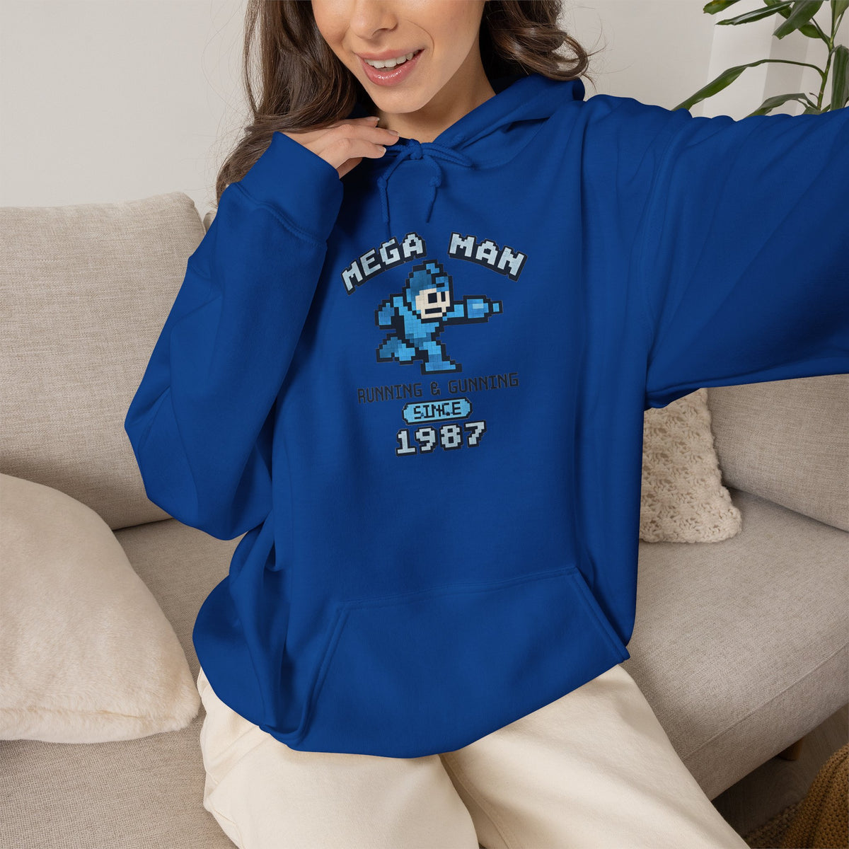 Mega Man 1987 Hoodie - Retro Gaming Pullover