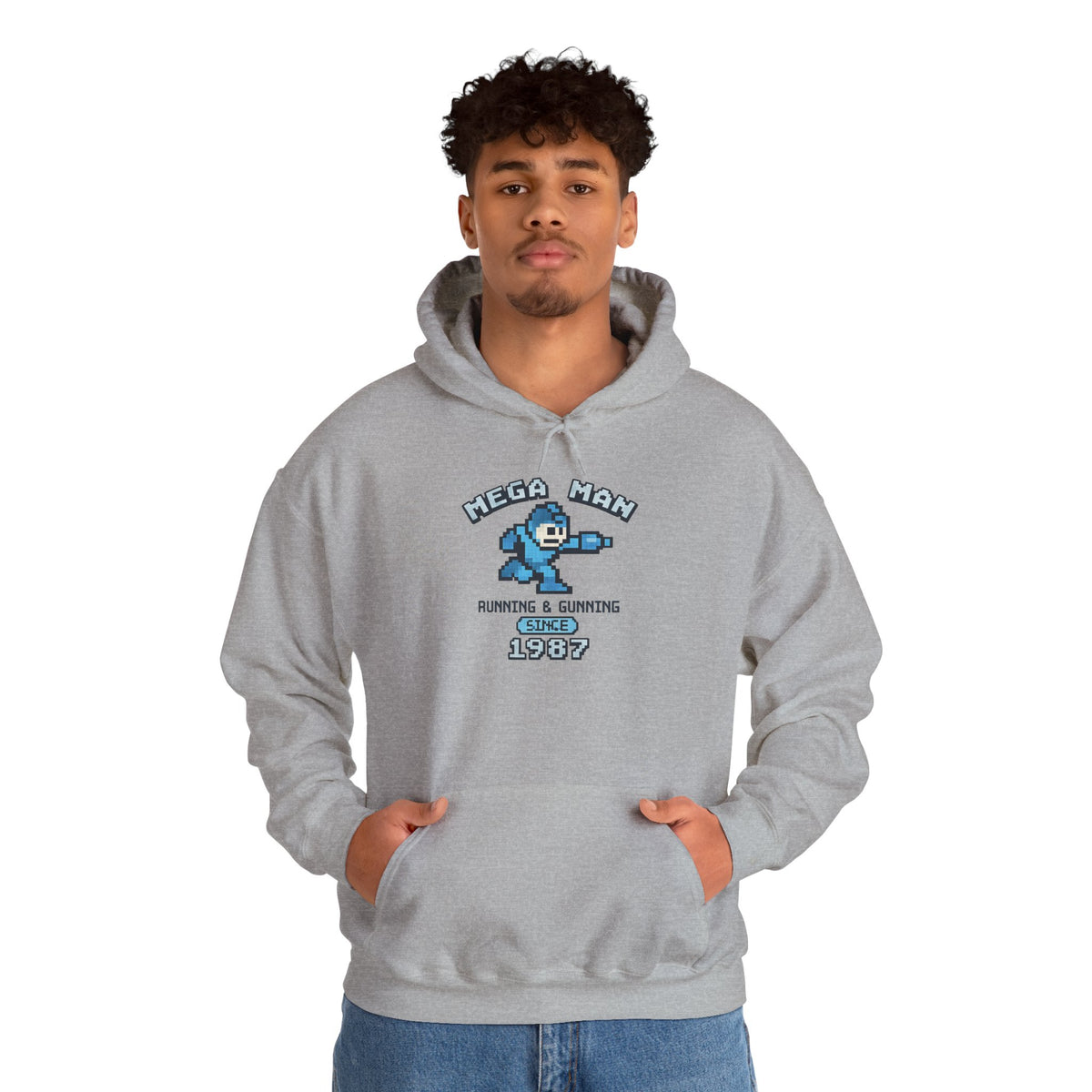 Mega Man 1987 Hoodie - Retro Gaming Pullover