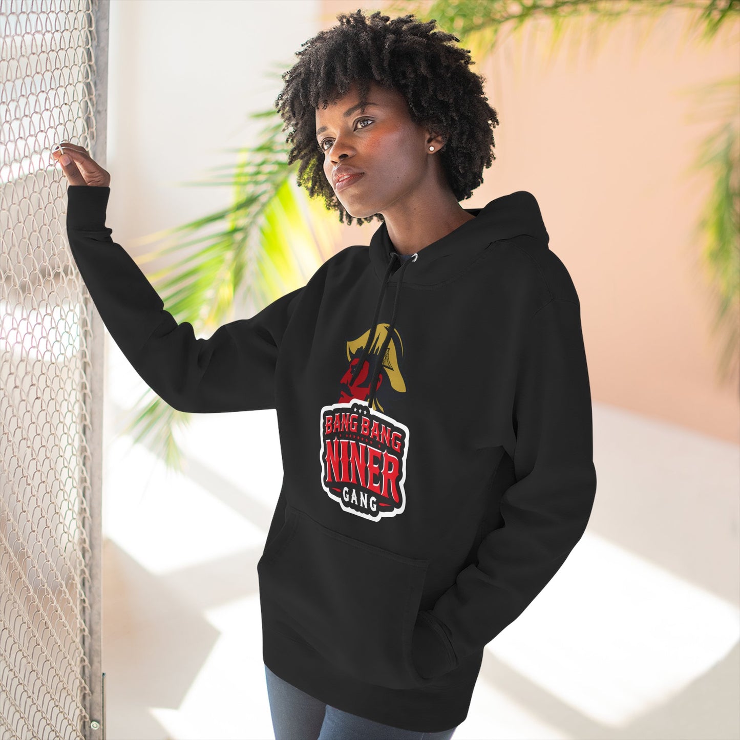 Niner Gang Logo Hoodie — 'Bang Bang Niner' Fleece Pullover
