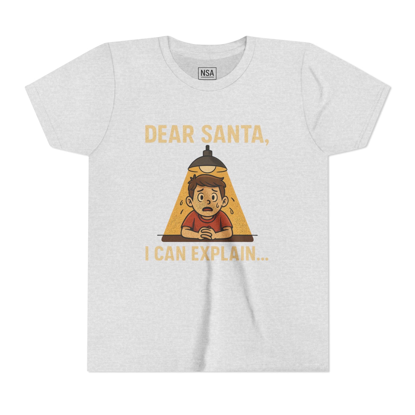 Youth Short Sleeve Tee - "Santa, I can Explain"