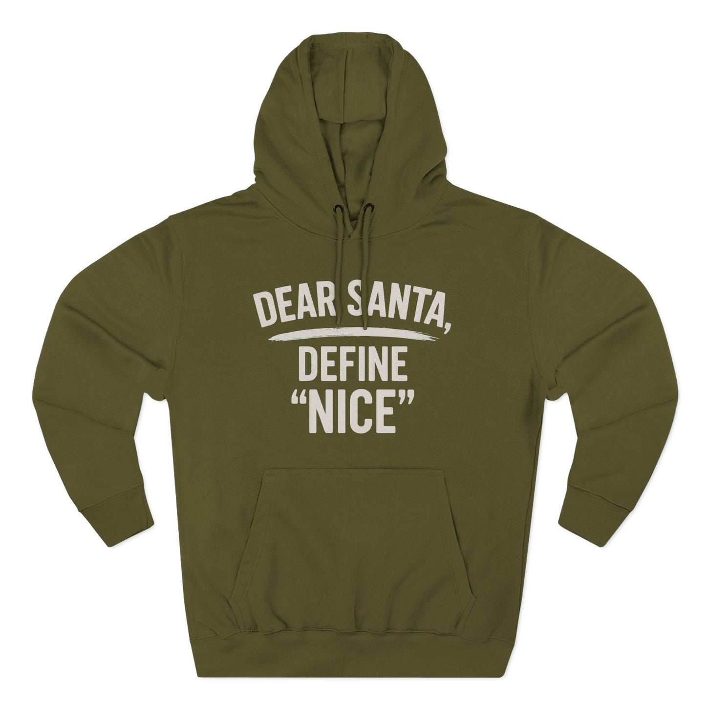 Holiday Humor Fleece Hoodie - 'Dear Santa, Define Nice