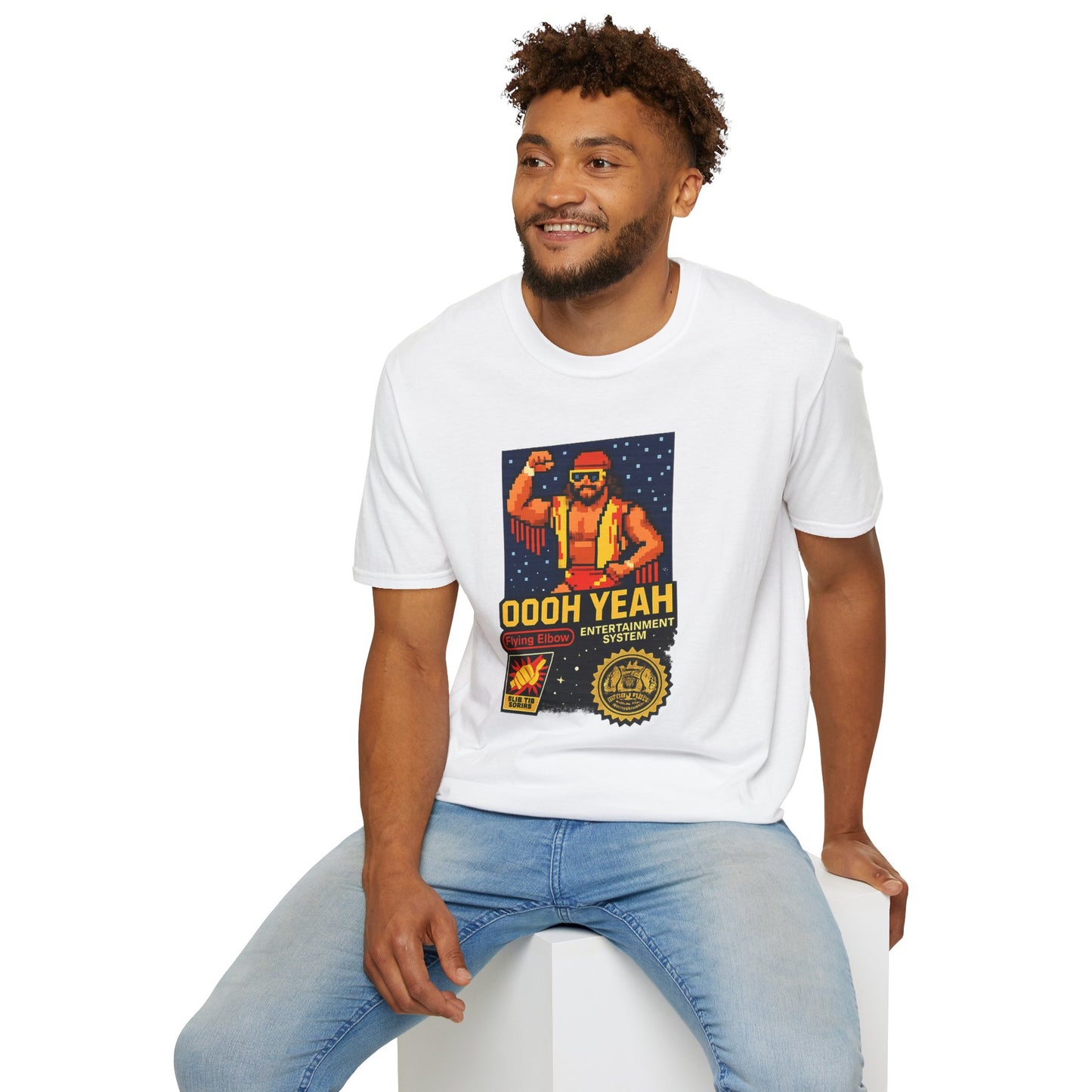 Retro Macho Man Pixel T-Shirt