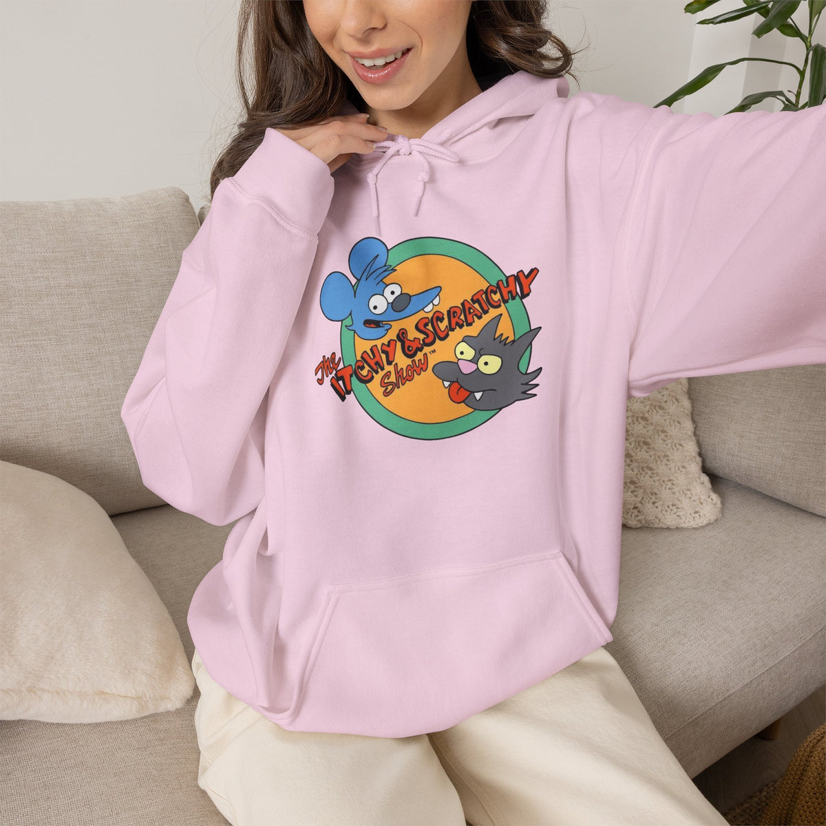itchy & Scratchy Show - Graphic Pullover Hoodie