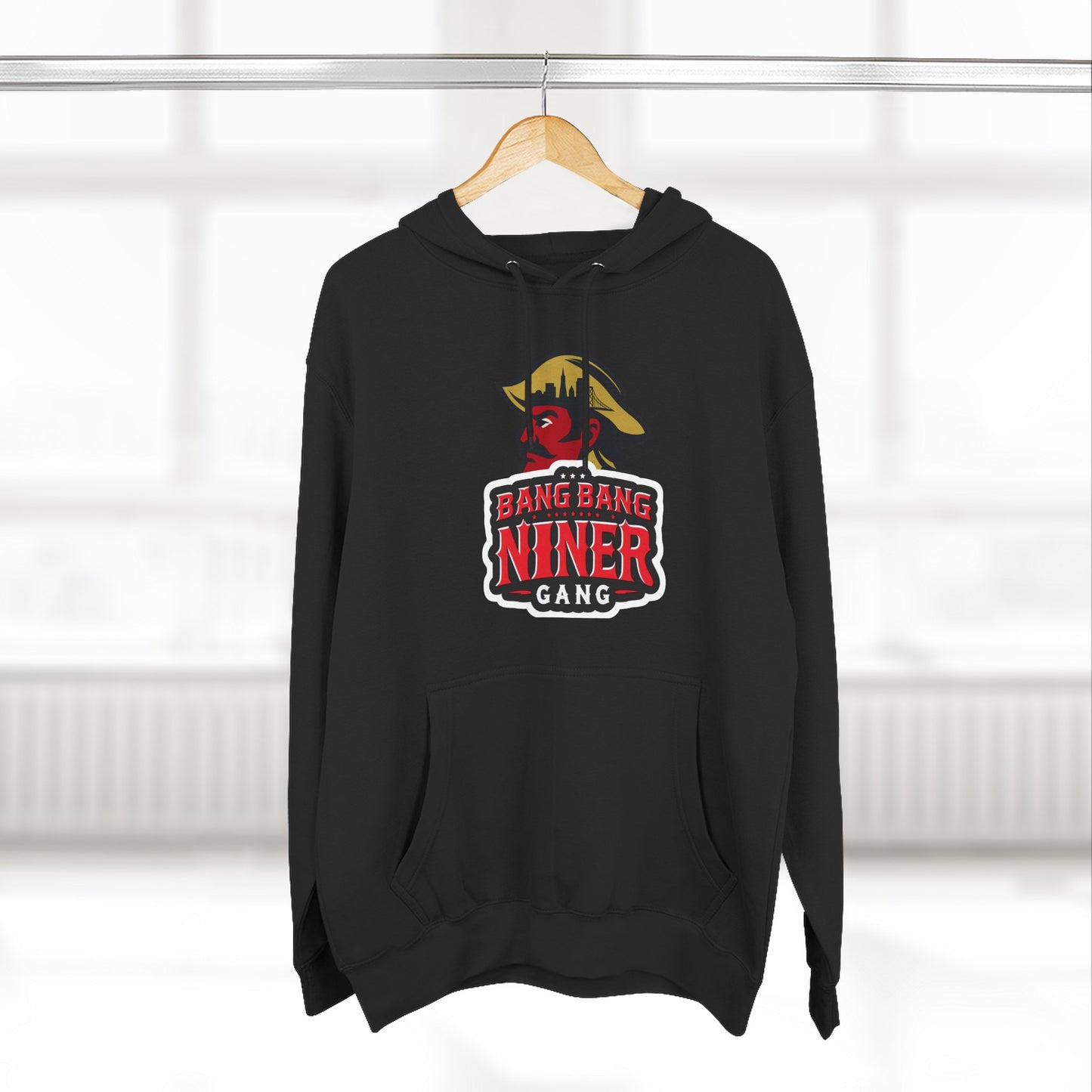 Niner Gang Logo Hoodie — 'Bang Bang Niner' Fleece Pullover