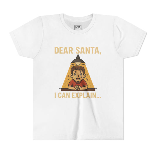 Youth Short Sleeve Tee - "Santa, I can Explain"