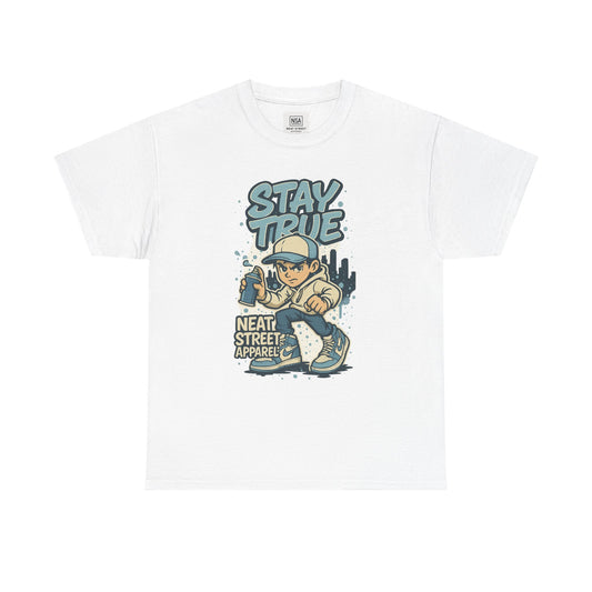 Stay True Unisex Heavy Cotton Tee - Streetwear Style Shirt for Casual Vibes