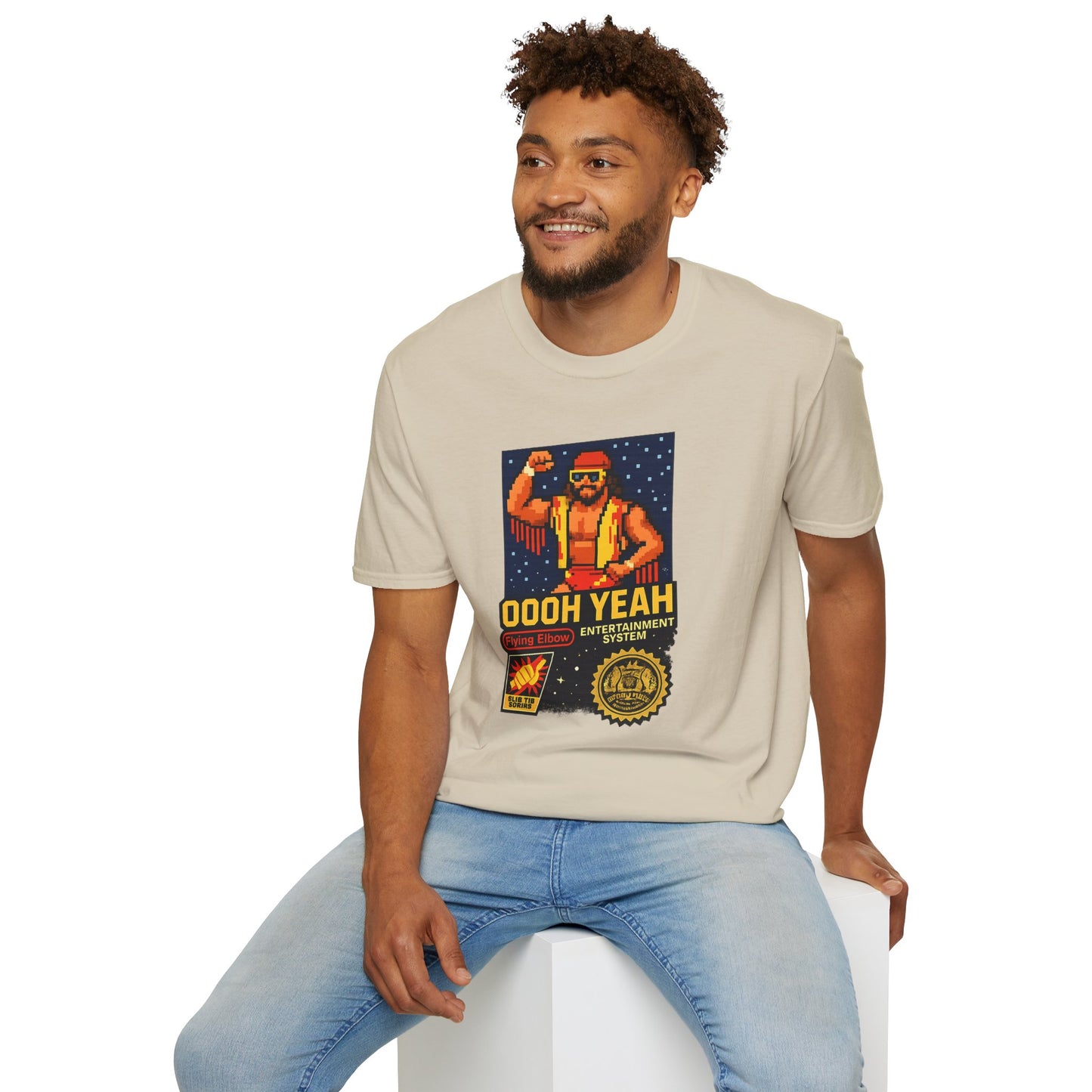 Retro Macho Man Pixel T-Shirt