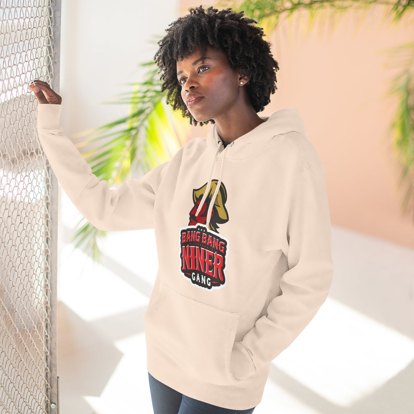 Niner Gang Logo Hoodie — 'Bang Bang Niner' Fleece Pullover