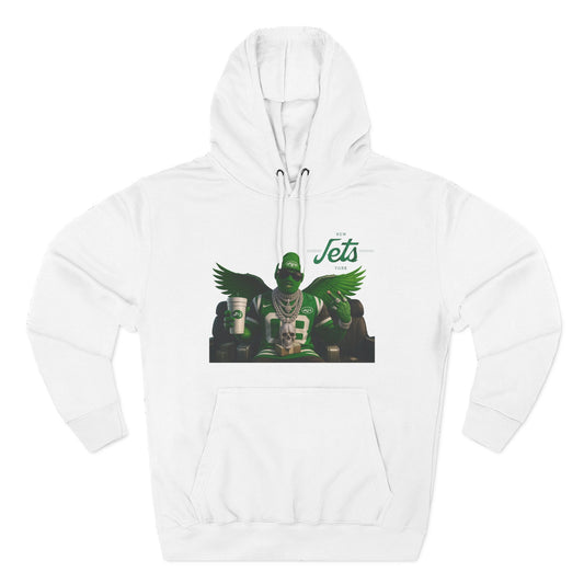 Jets Wings Hoodie — Green Football Fan Fleece Pullover