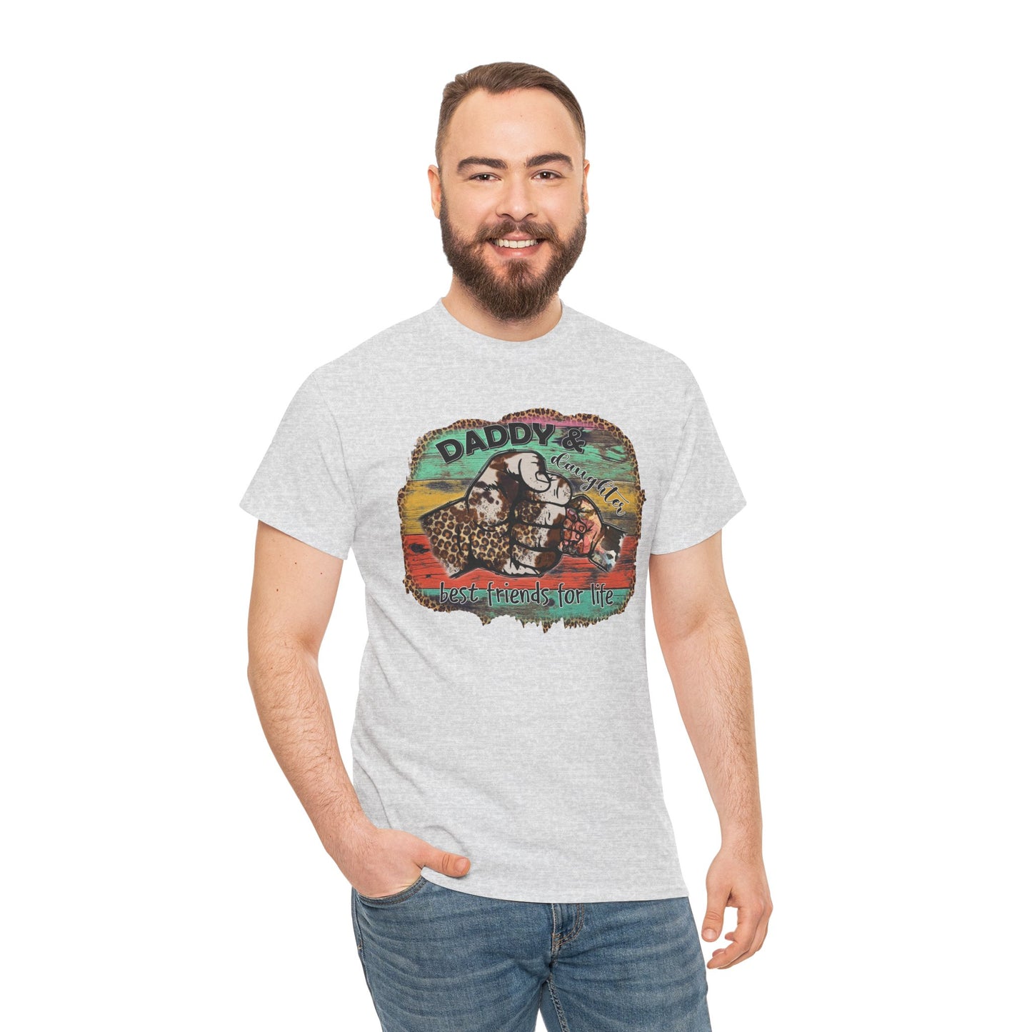 Rasta Retro Graphic Tee for Dads | Unisex Heavy Cotton T-Shirt
