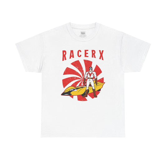 Retro Racerx Unisex Heavy Cotton Tee - Vintage Style Shirt