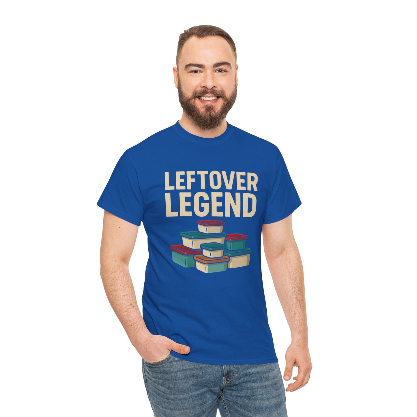 Leftover Legend Unisex Heavy Cotton Tee - Fun Foodie Shirt, Perfect for Meal Prep Lovers, Great Gift for Foodies, Casual Wear, Kitchen Humor