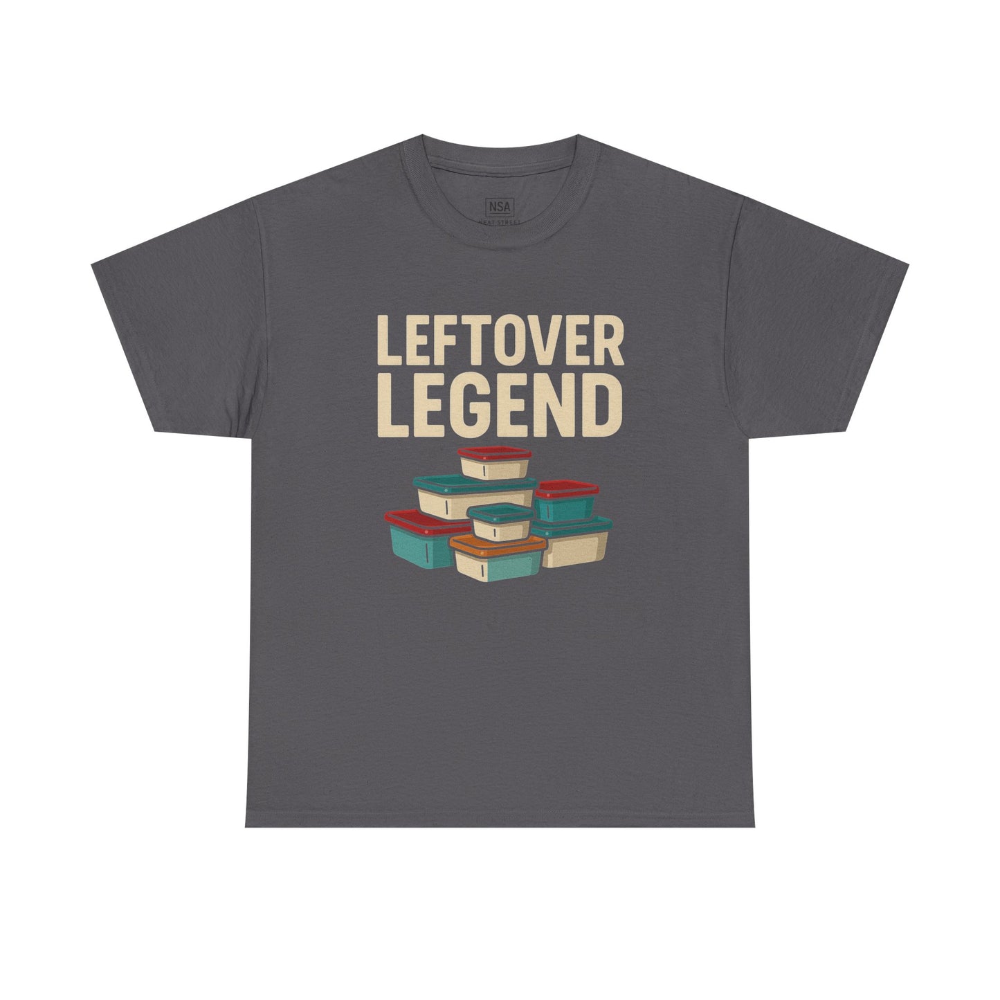 Leftover Legend Unisex Heavy Cotton Tee - Fun Foodie Shirt, Perfect for Meal Prep Lovers, Great Gift for Foodies, Casual Wear, Kitchen Humor