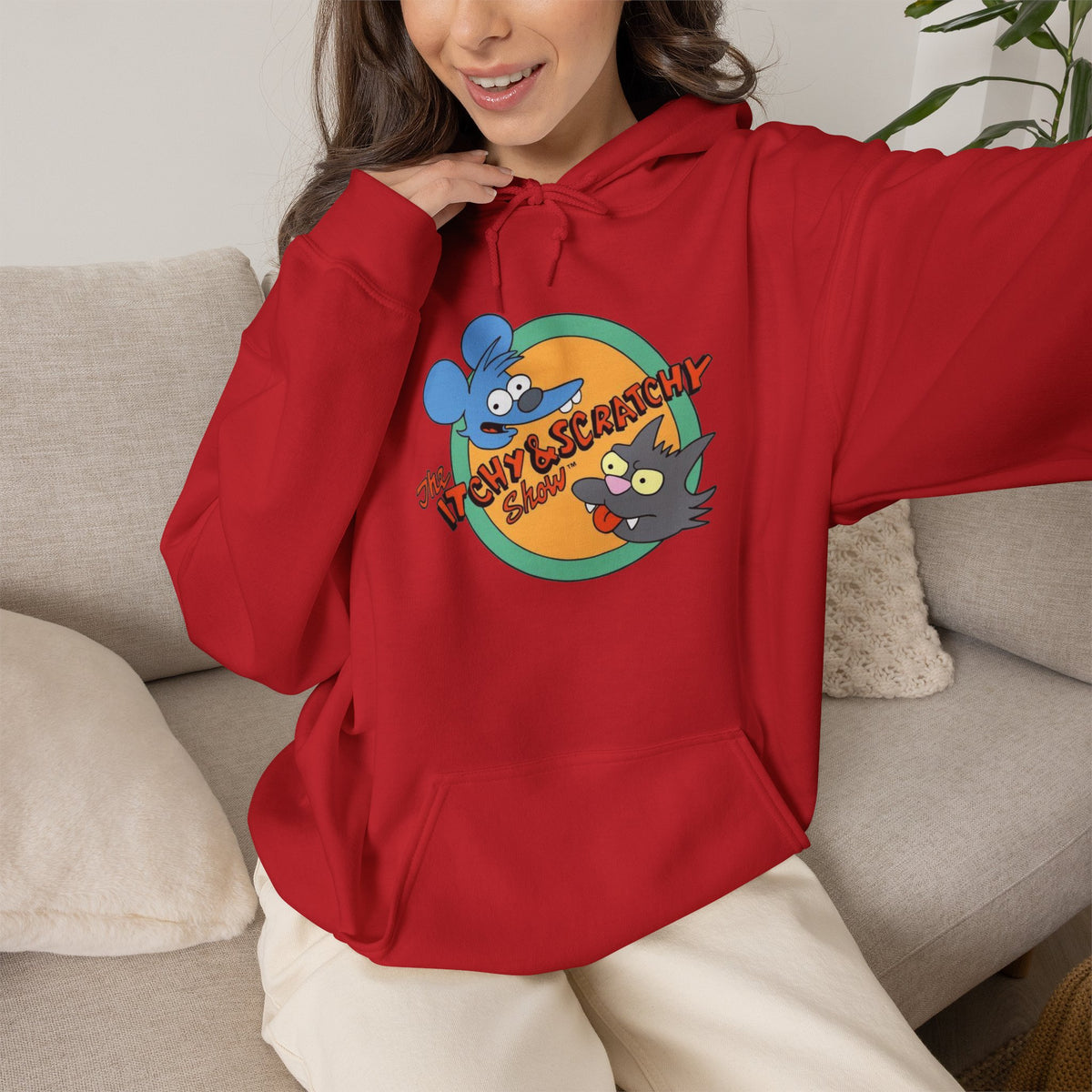 itchy & Scratchy Show - Graphic Pullover Hoodie