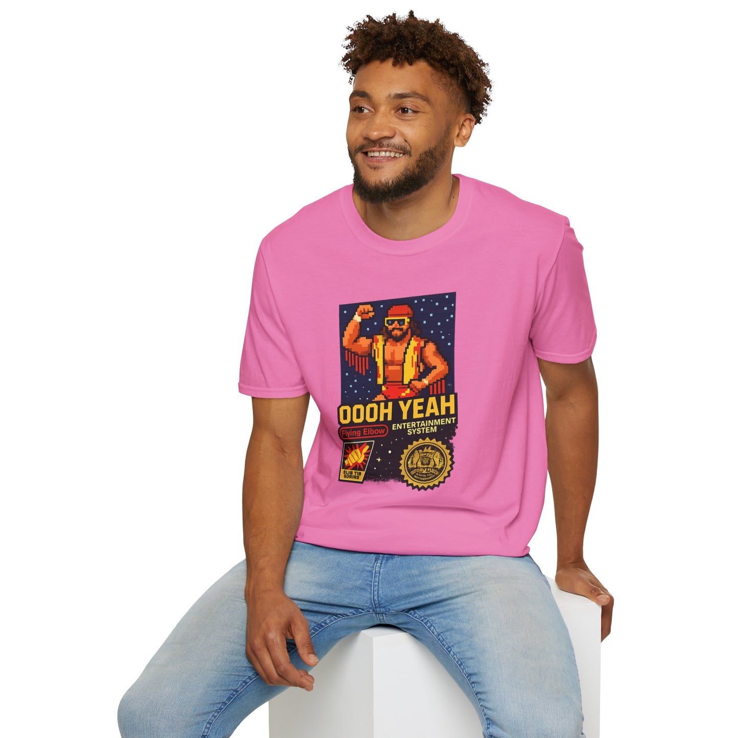 Retro Macho Man Pixel T-Shirt