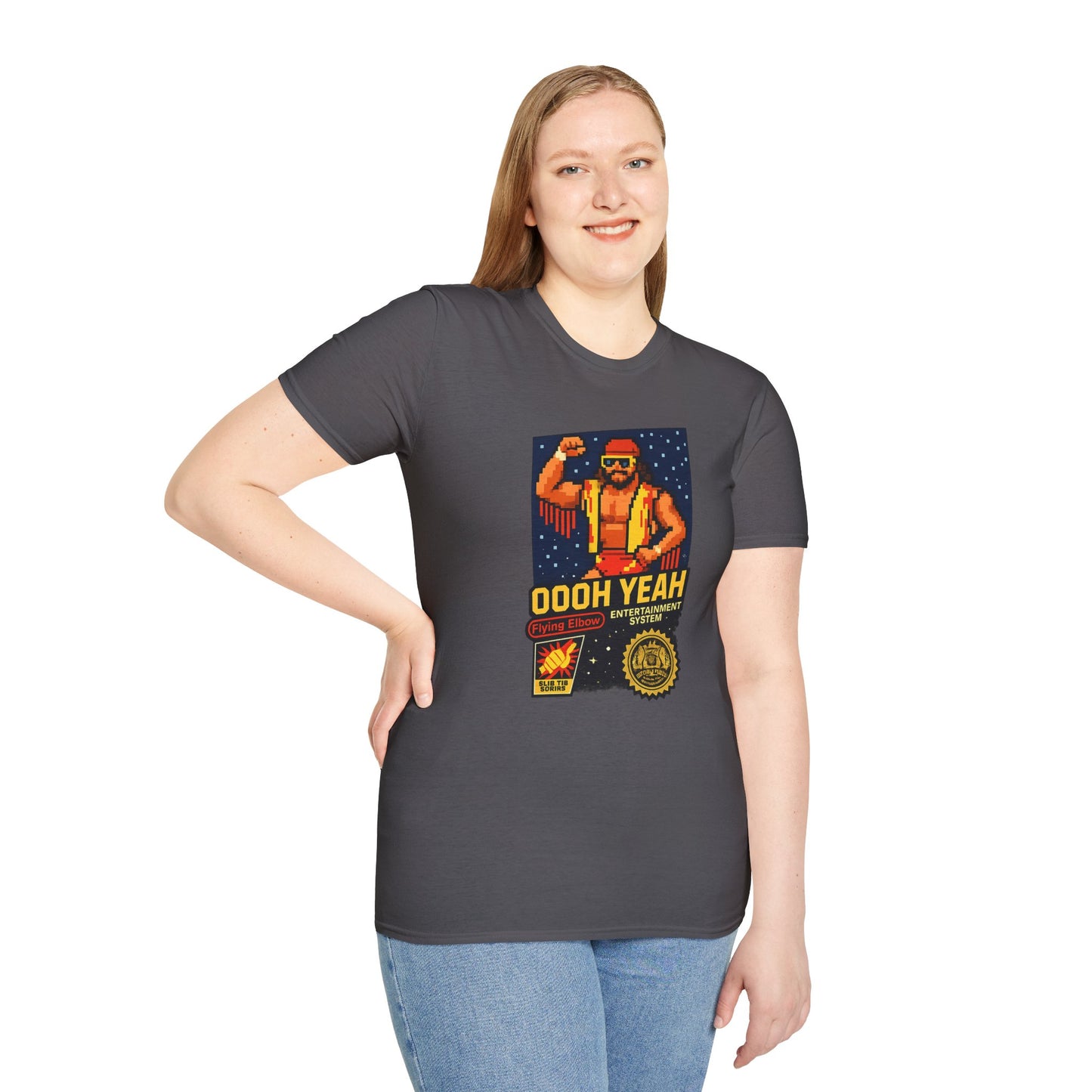 Retro Macho Man Pixel T-Shirt