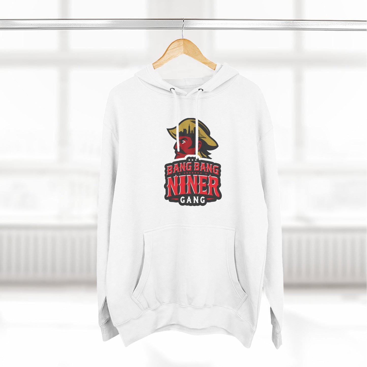 Niner Gang Logo Hoodie — 'Bang Bang Niner' Fleece Pullover