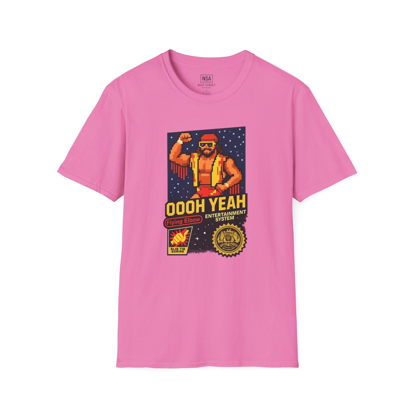 Retro Macho Man Pixel T-Shirt