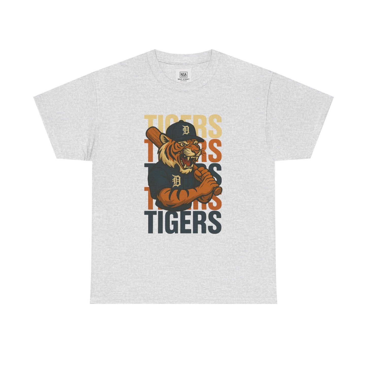 Vintage Tiger Graphic Unisex Heavy Cotton Tee - Perfect for Sports Fans