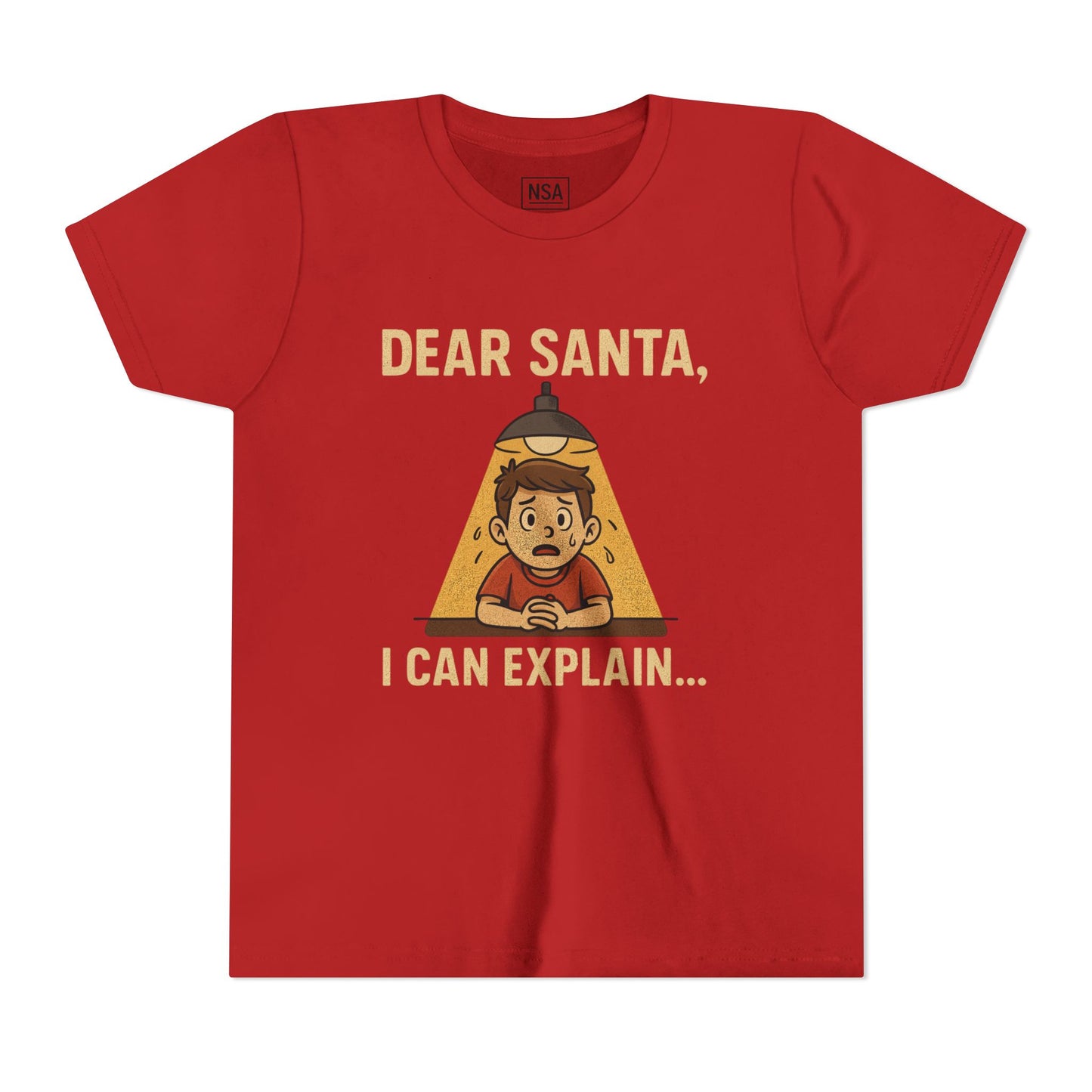 Youth Short Sleeve Tee - "Santa, I can Explain"