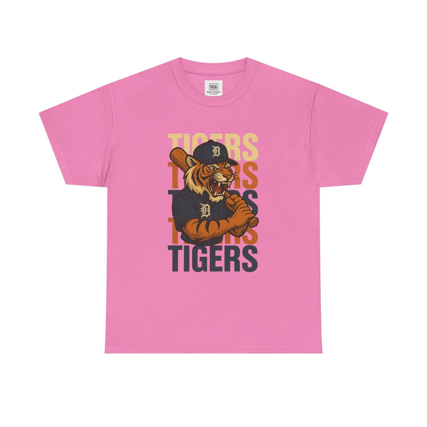 Vintage Tiger Graphic Unisex Heavy Cotton Tee - Perfect for Sports Fans