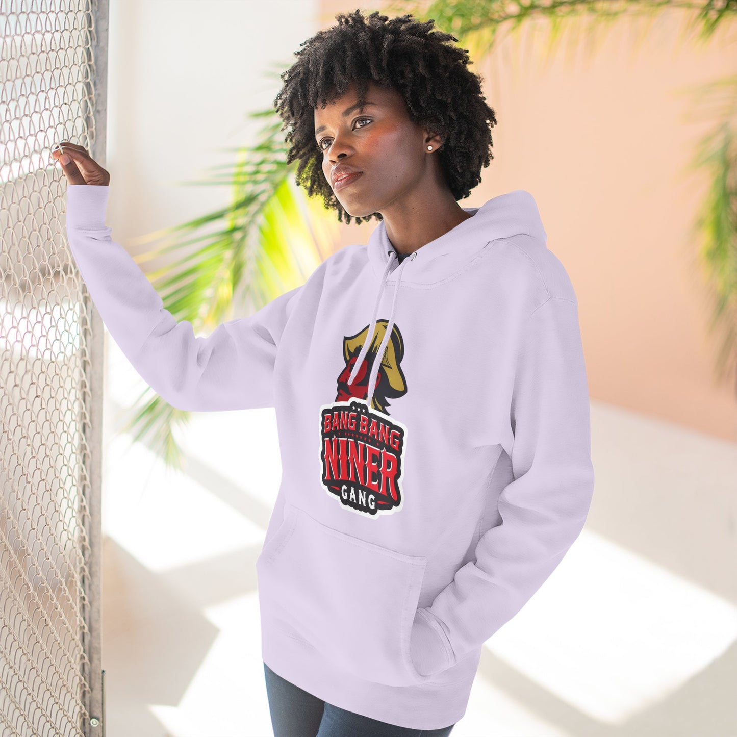 Niner Gang Logo Hoodie — 'Bang Bang Niner' Fleece Pullover