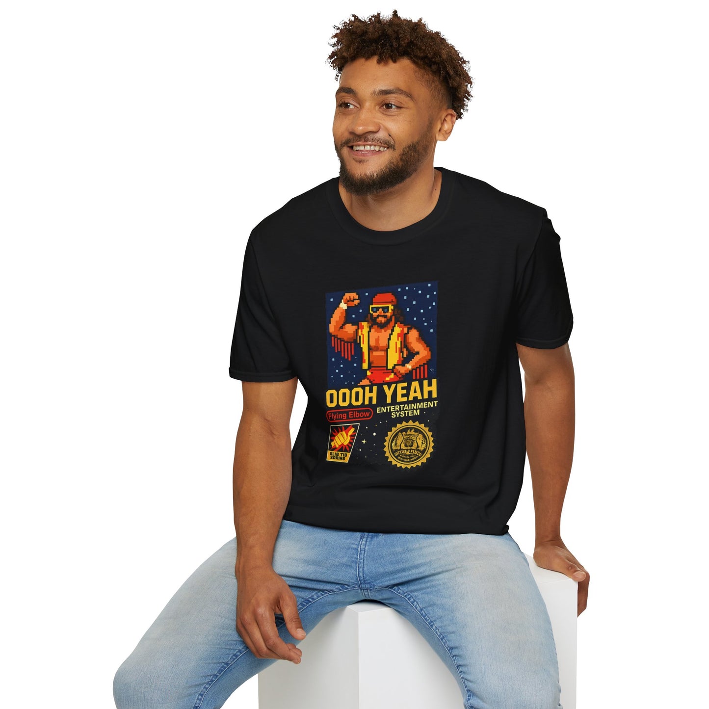 Retro Macho Man Pixel T-Shirt