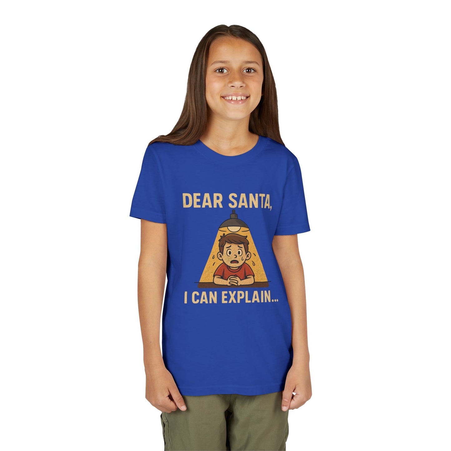 Youth Short Sleeve Tee - "Santa, I can Explain"
