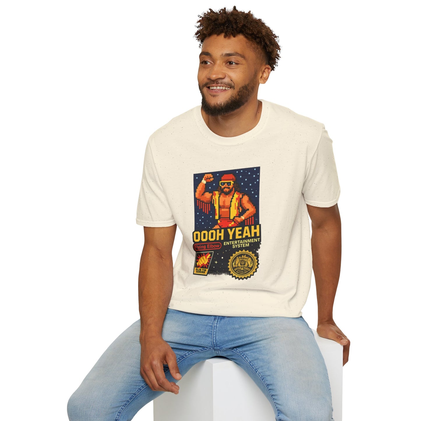 Retro Macho Man Pixel T-Shirt
