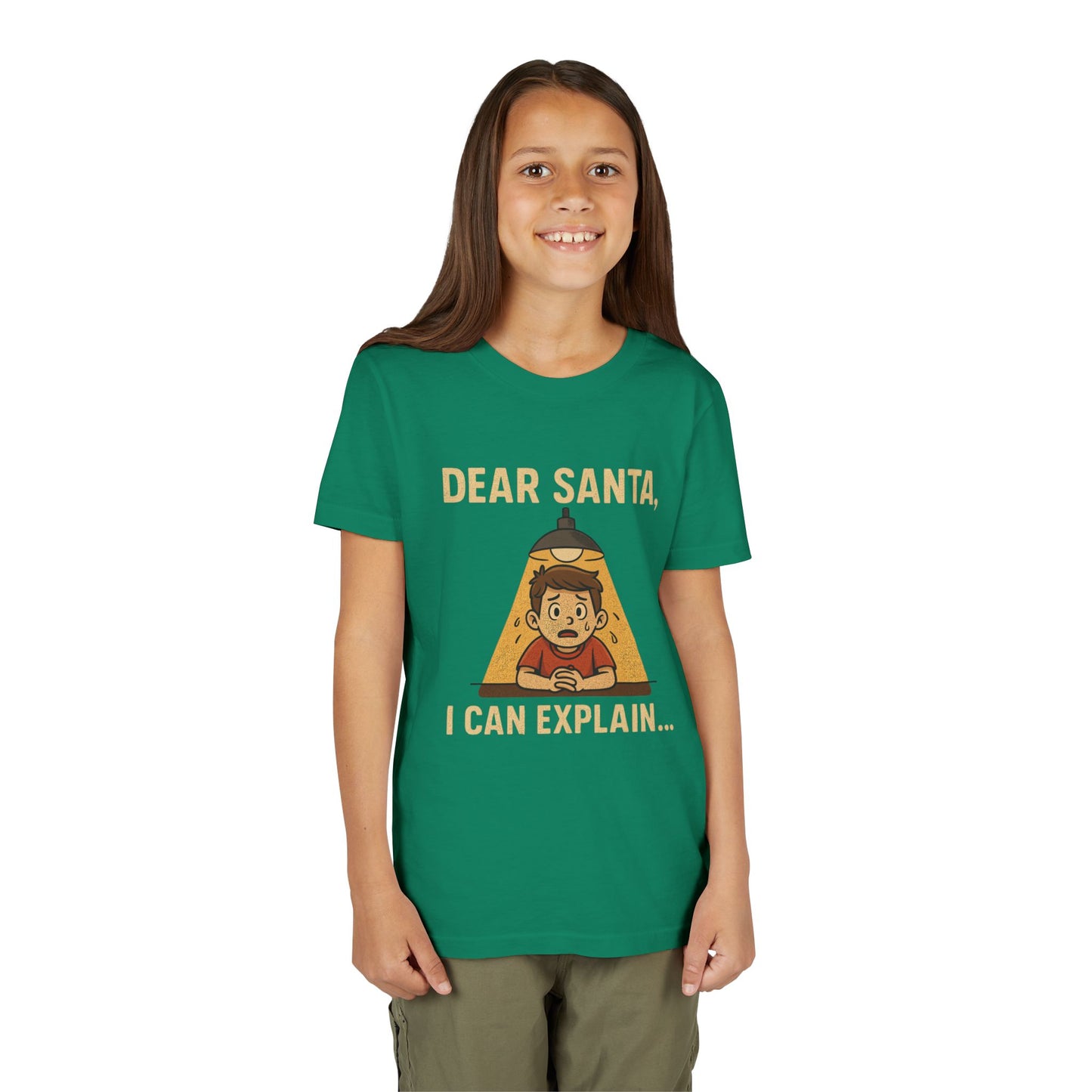 Youth Short Sleeve Tee - "Santa, I can Explain"