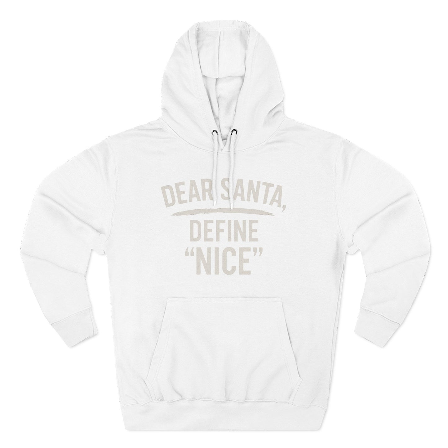 Holiday Humor Fleece Hoodie - 'Dear Santa, Define Nice