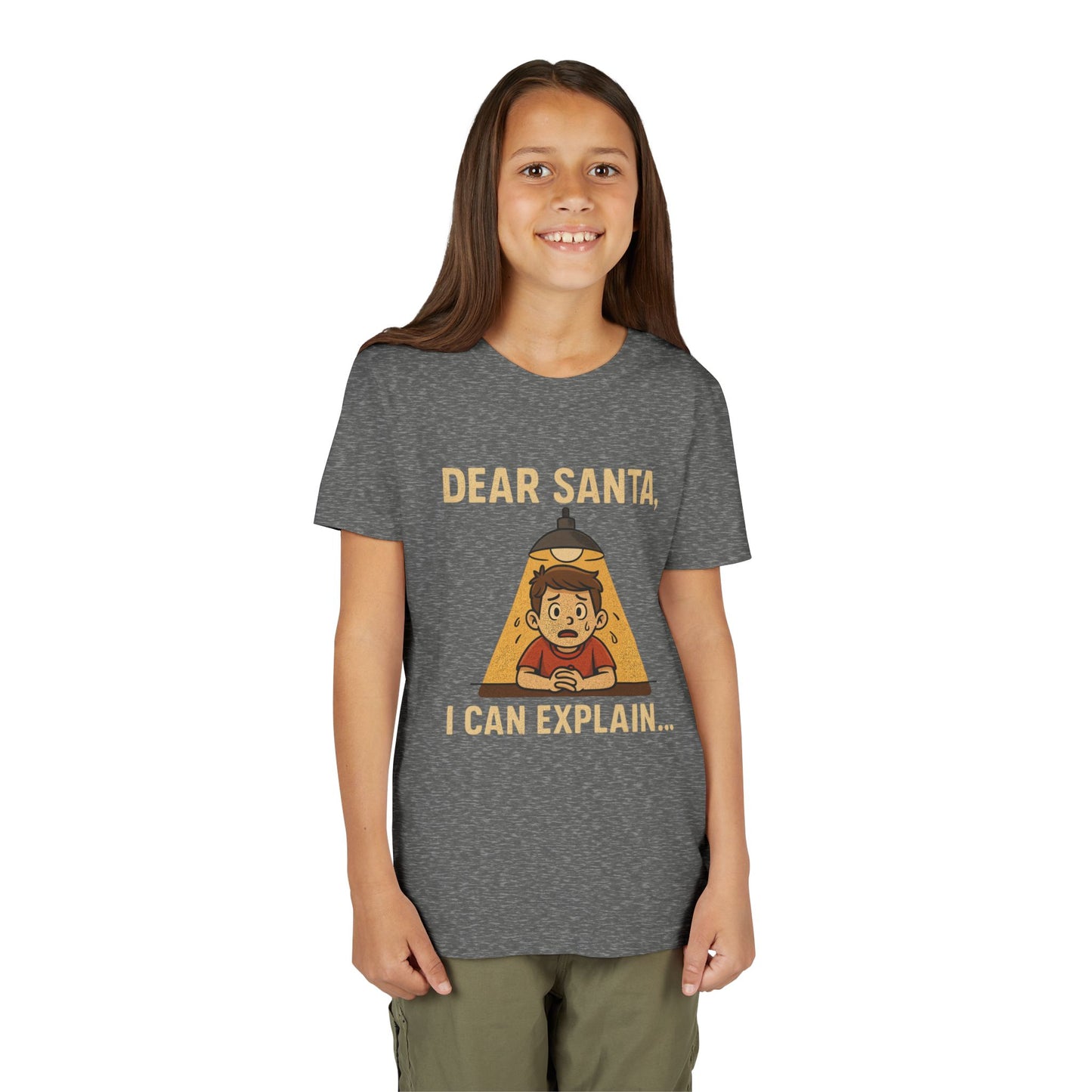 Youth Short Sleeve Tee - "Santa, I can Explain"