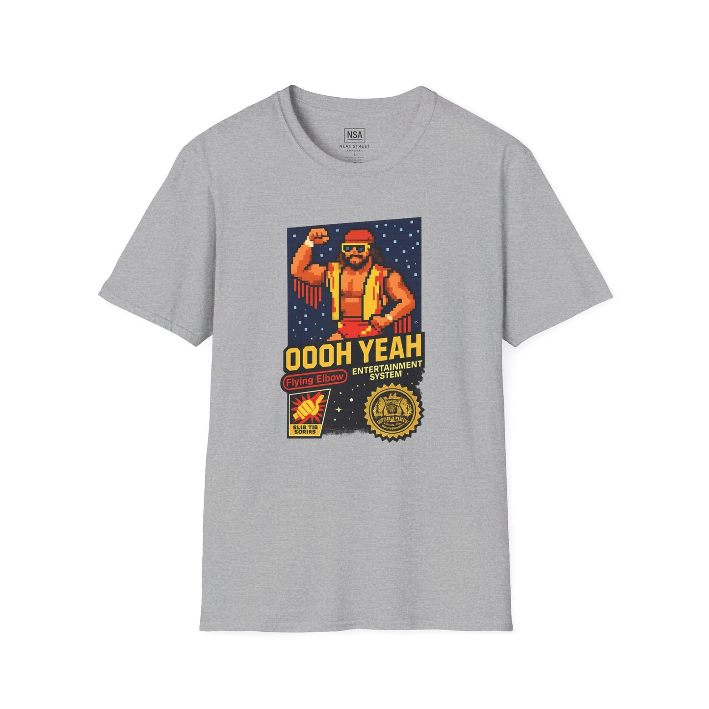 Retro Macho Man Pixel T-Shirt