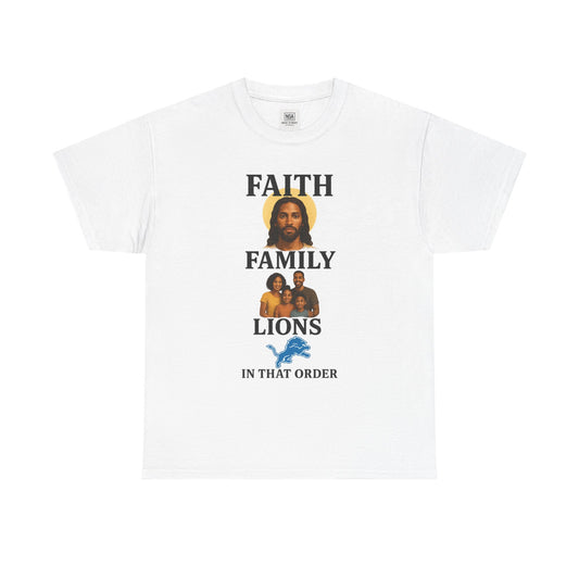 Faith Family Lions Unisex Heavy Cotton Tee