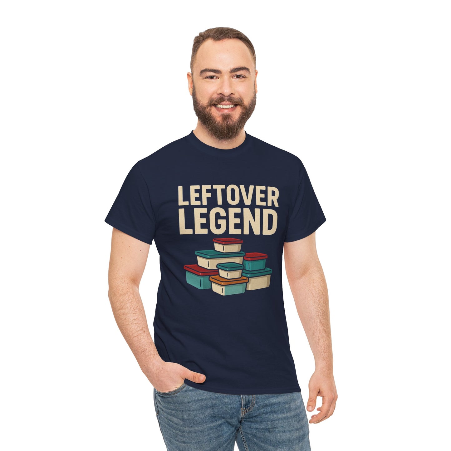 Leftover Legend Unisex Heavy Cotton Tee - Fun Foodie Shirt, Perfect for Meal Prep Lovers, Great Gift for Foodies, Casual Wear, Kitchen Humor