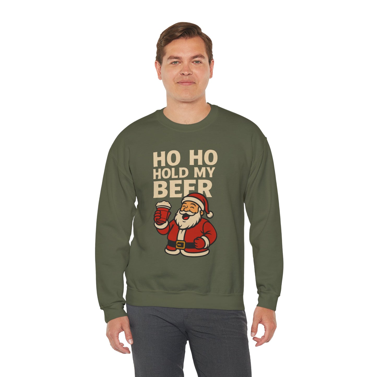 Festive Santa Sweatshirt | Holiday Apparel, Christmas Gift, Cozy Winter Wear, Funny Sweatshirt, Unisex Crewneck