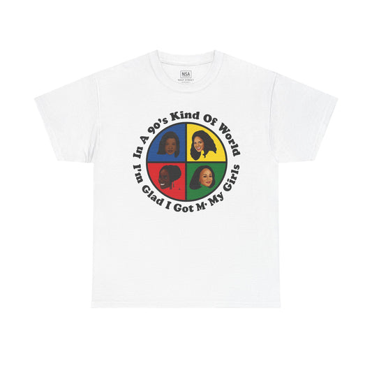 Retro 90s Kind of World Unisex Heavy Cotton Tee