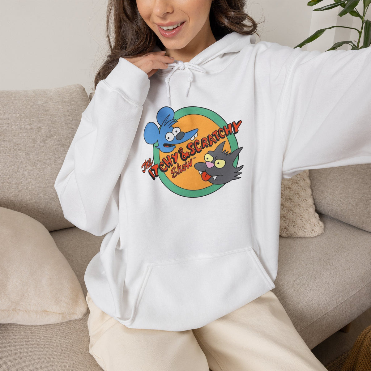 itchy & Scratchy Show - Graphic Pullover Hoodie