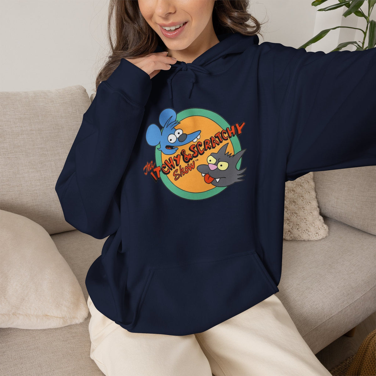 itchy & Scratchy Show - Graphic Pullover Hoodie