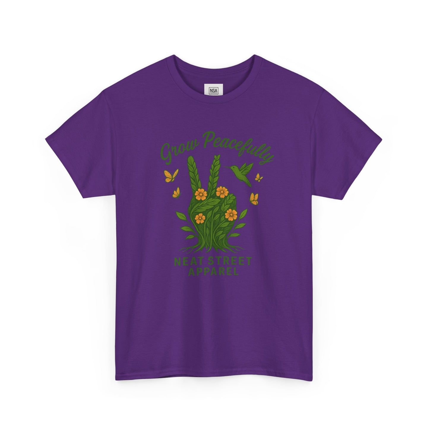 Grow Peacefully Unisex Heavy Cotton Tee
