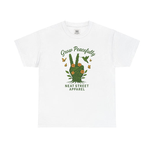 Grow Peacefully Unisex Heavy Cotton Tee