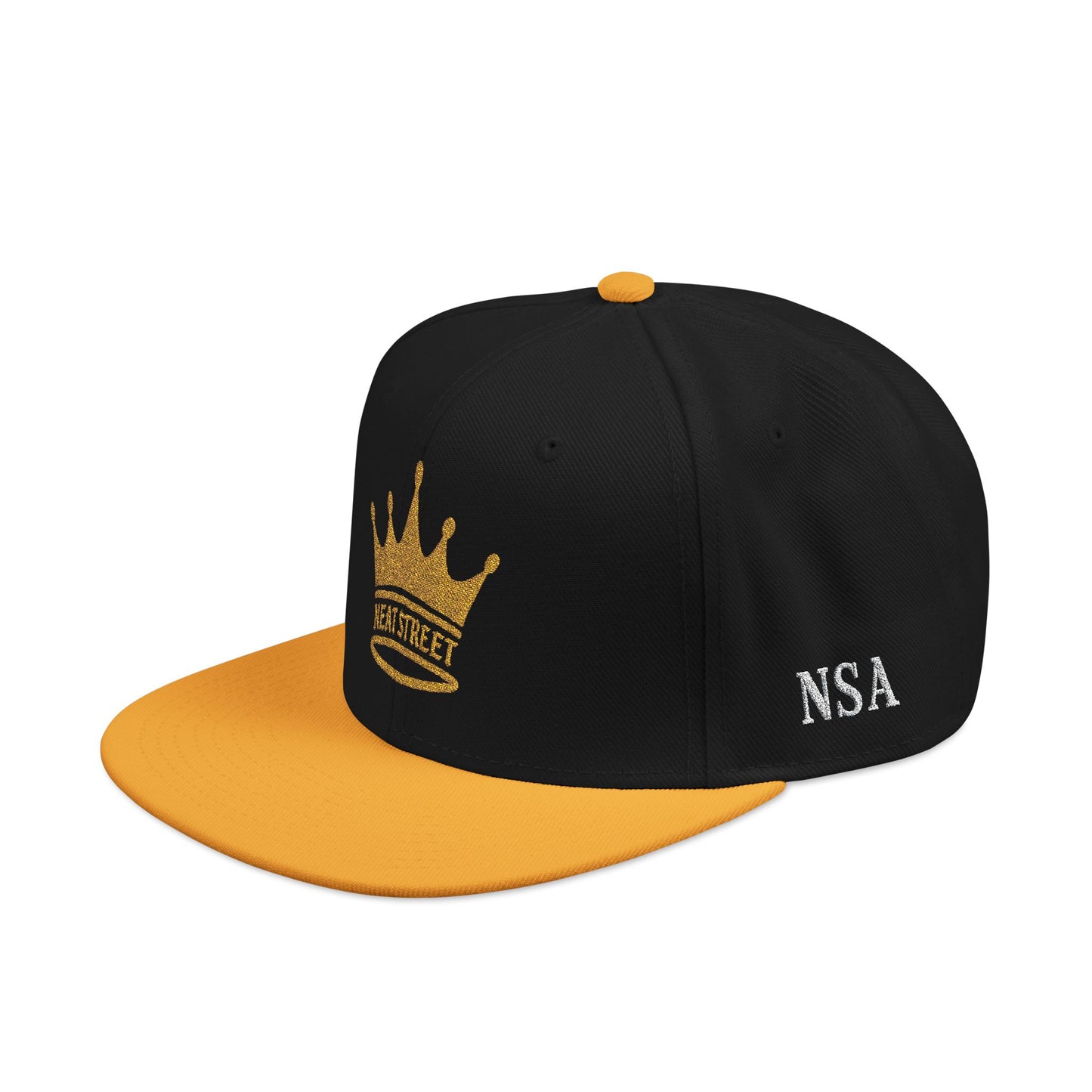 Neat Street Crown Snapback Hat - Embroidered Casual Cap for Streetwear Enthusiasts