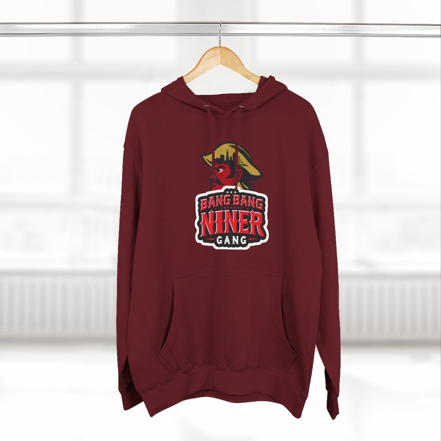 Niner Gang Logo Hoodie — 'Bang Bang Niner' Fleece Pullover