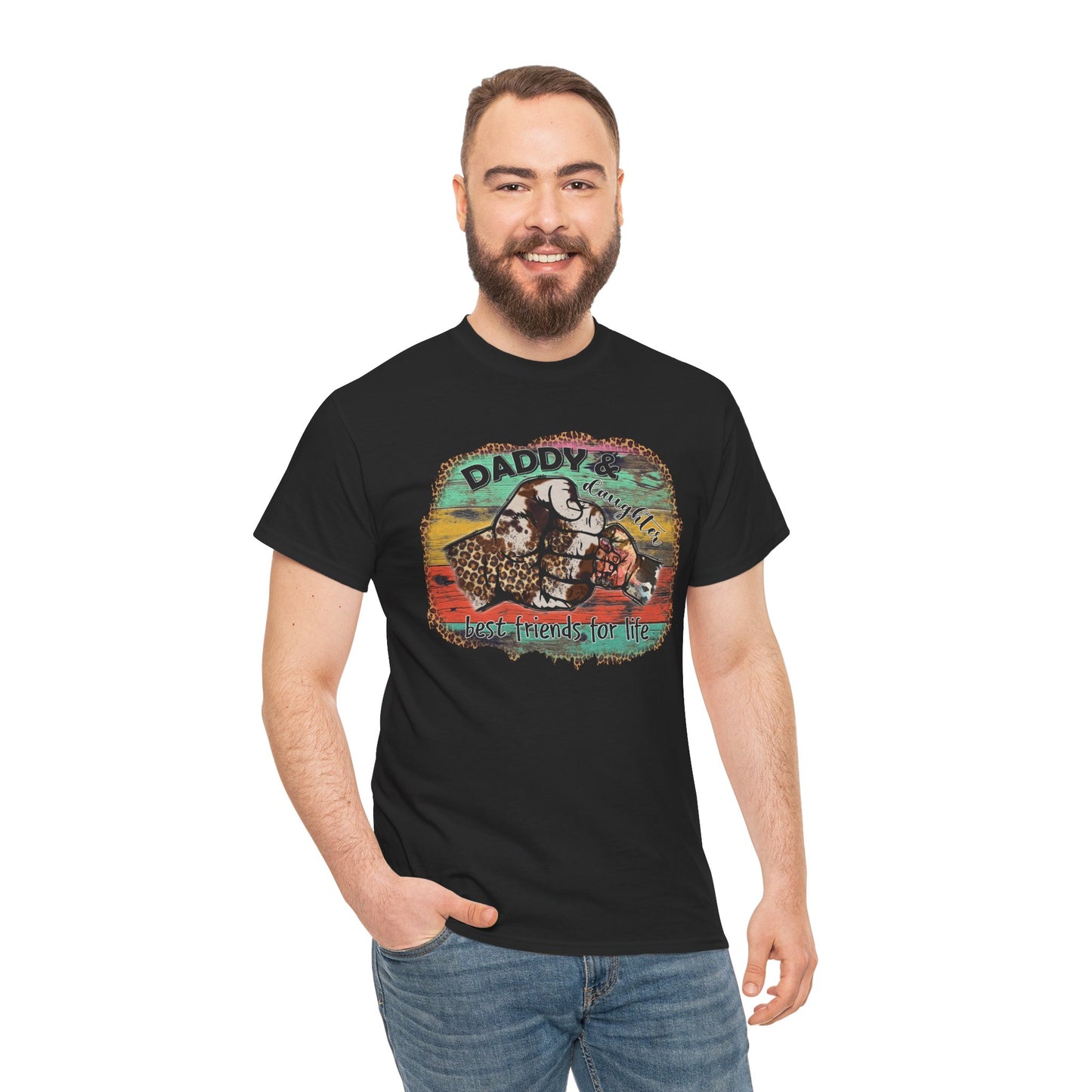 Rasta Retro Graphic Tee for Dads | Unisex Heavy Cotton T-Shirt
