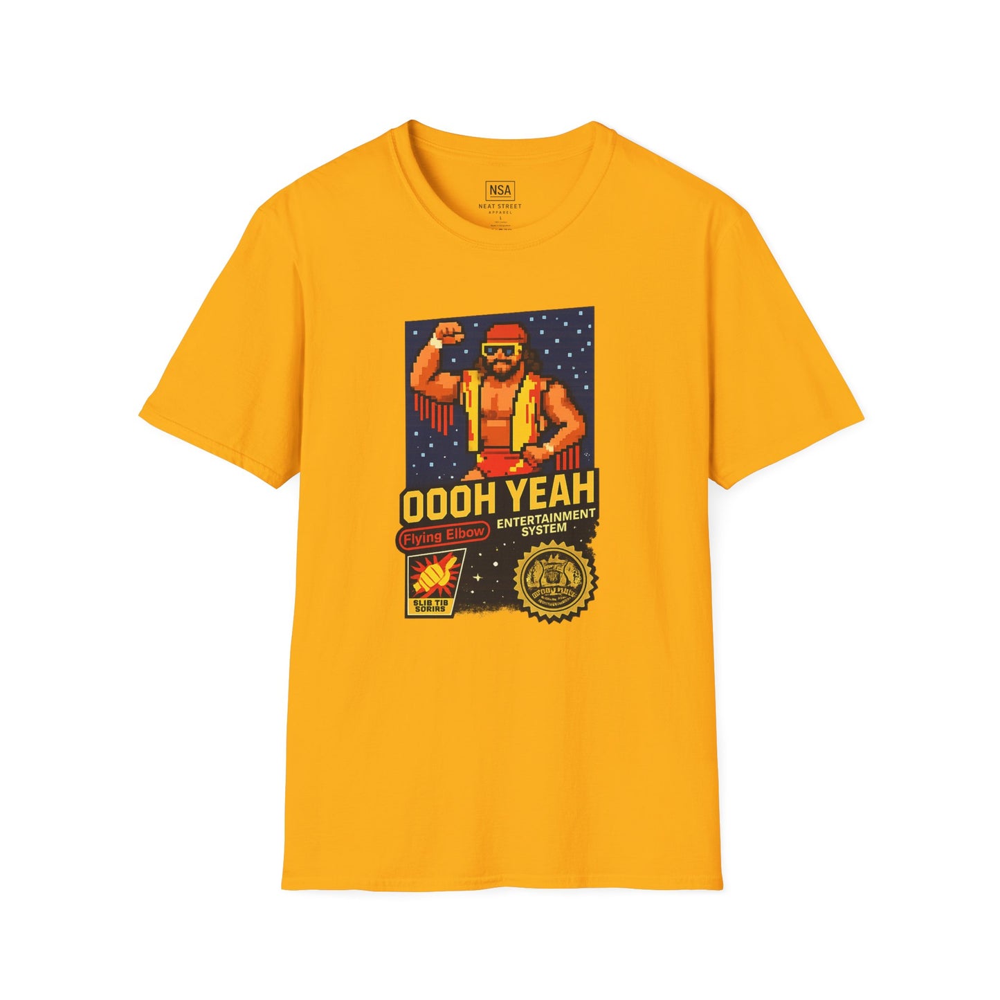Retro Macho Man Pixel T-Shirt