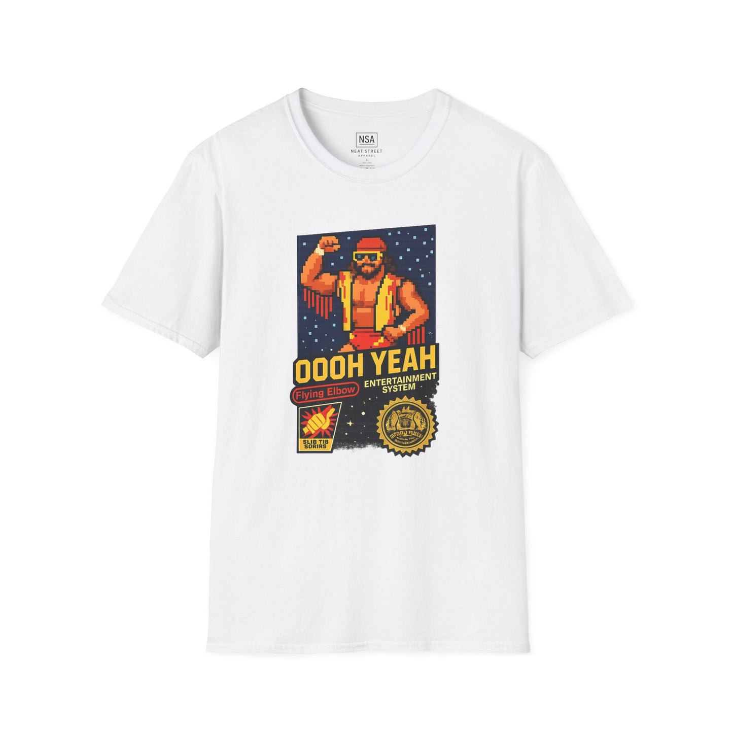 Retro Macho Man Pixel T-Shirt